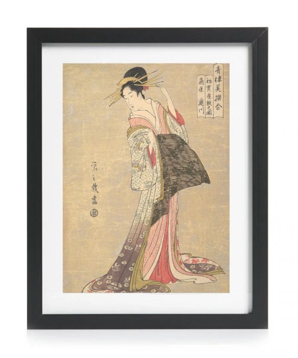 Geisha Japanese Art Print by Chōbunsai Eishi