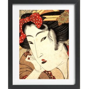 Japanese Art Print Rejected Geisha from Passions Cooled by Springtime Snow by Keisai Eisen