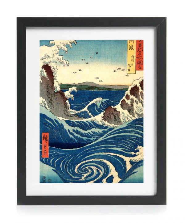 Japanese Art Print Whirlpool Awa Province by Ando Utagawa Hiroshige