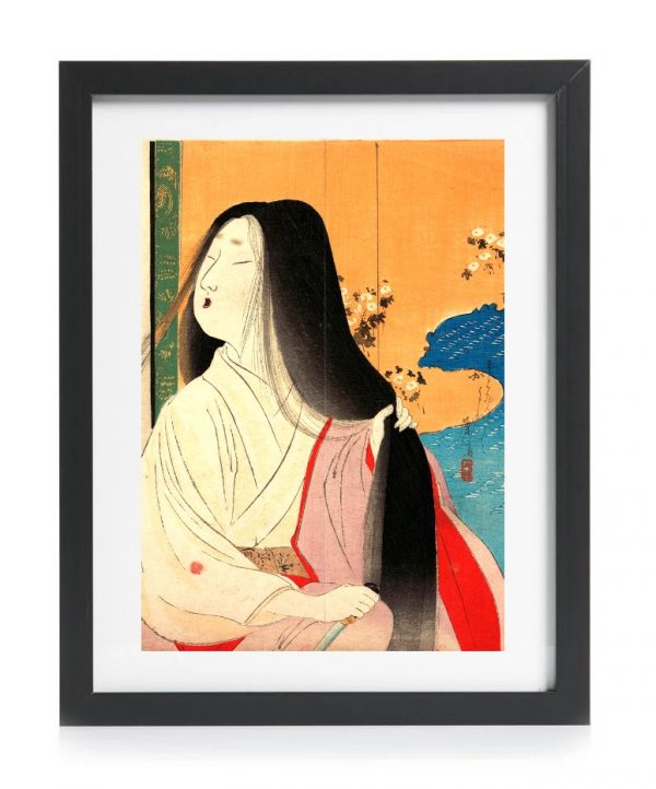Japanese Art Print by Tomioka Eisen Lady Kesa from Kuchie