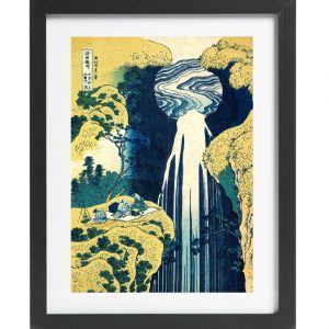 Japanese Art Print Waterfall by Ando Utagawa The Amida Falls in the Far Reaches of the Kisokaidō Road