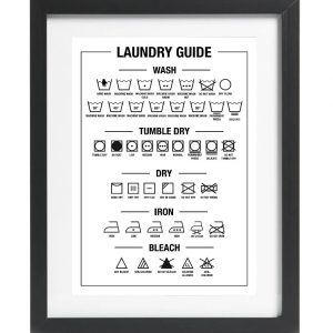 laundry guide print poster