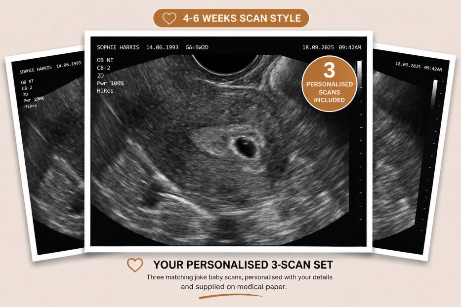 Early 4 to 6 Weeks joke baby scan style