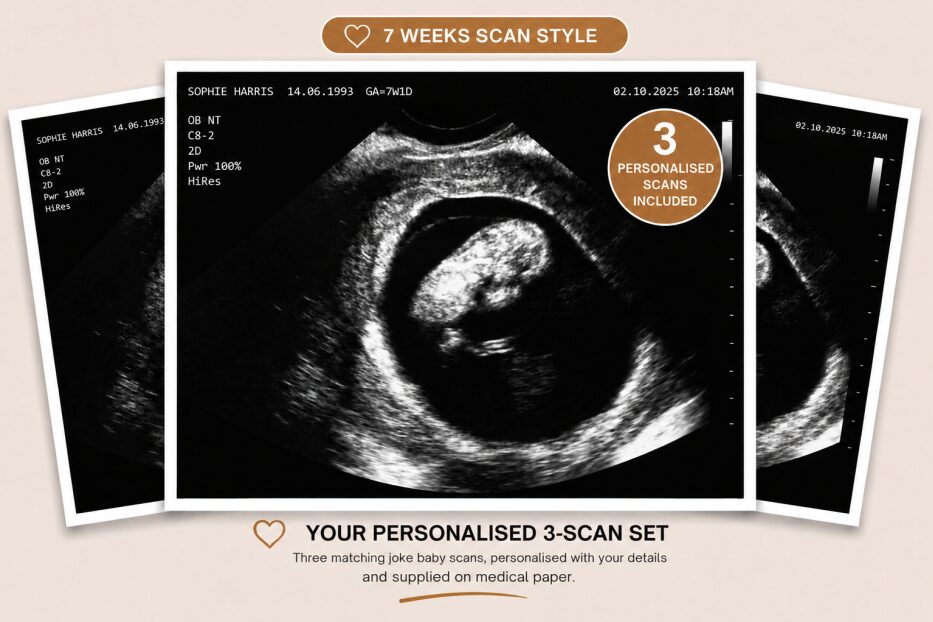 7 Weeks joke baby scan style